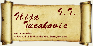 Ilija Tucaković vizit kartica